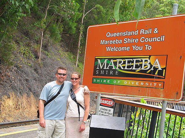 Australia 2004: Curtis and Jane at the Rail Stop