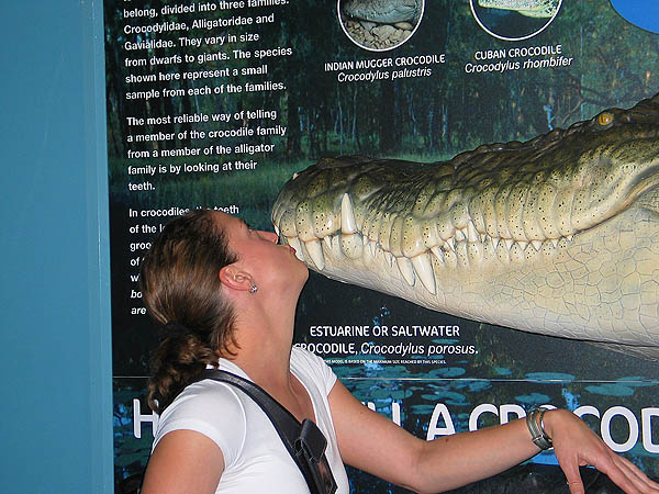 Australia 2004: Aquarium Jane Smooching Crocodile