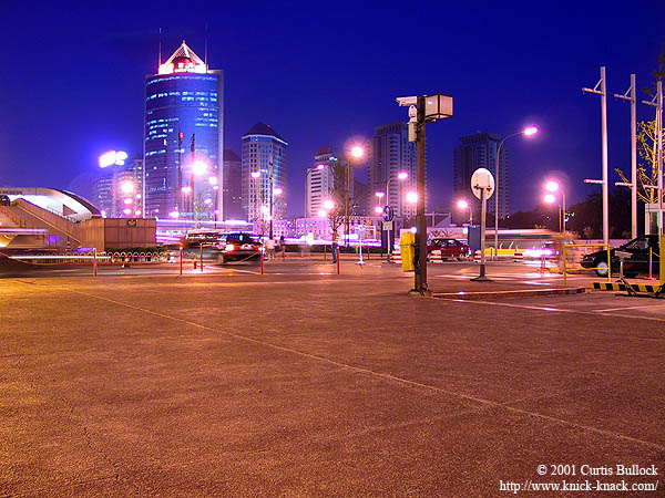 Beijing 2001: Intersection at Night