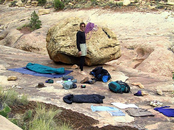 Canyoneering 2002: 08: Greg at First Camp