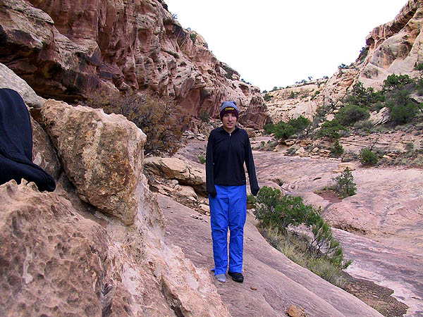 Canyoneering 2002: 11: Sara at Camp One