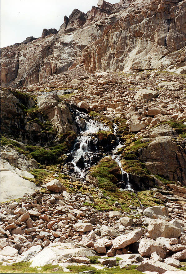 Chasm Lake 2000: Stream from Chasm Lake