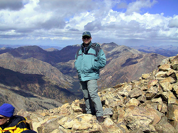 Mt Elbert 2001: Curtis at the Summit