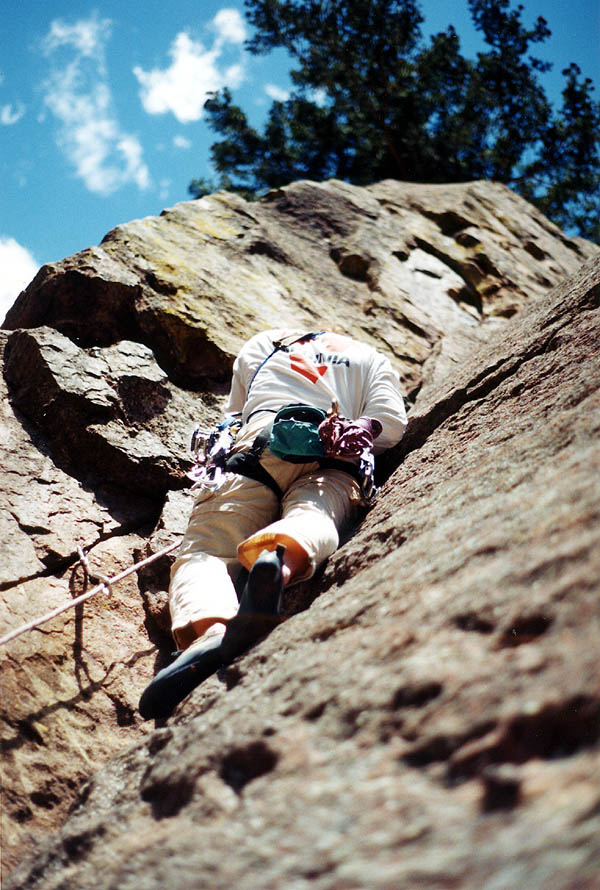 Eldo April 2001: Greg Climbing