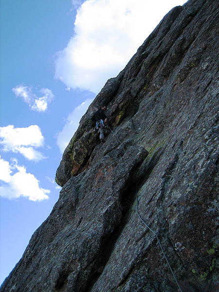 First Flatiron 2007: Greg Climbing