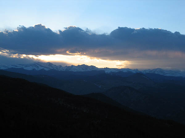 First Flatiron 2007: Indian Peaks Sunset