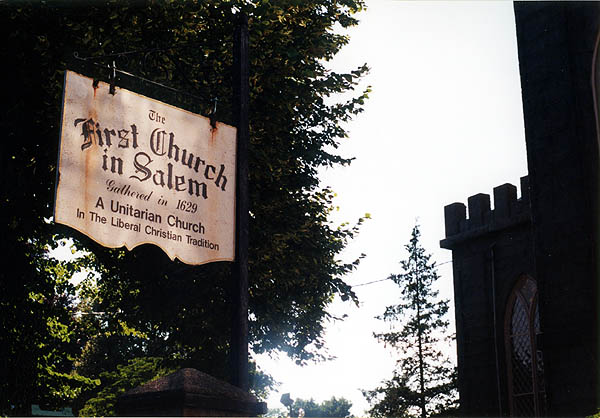 Massachusetts 2001: First Church in Salem Sign