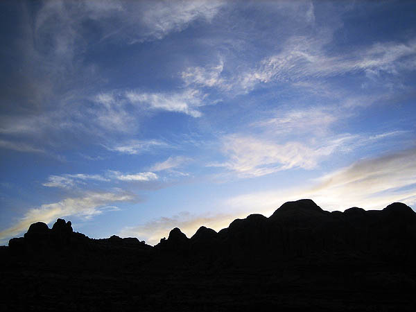 Moab 2006: Amasa Back: Sunset Silhouette 2