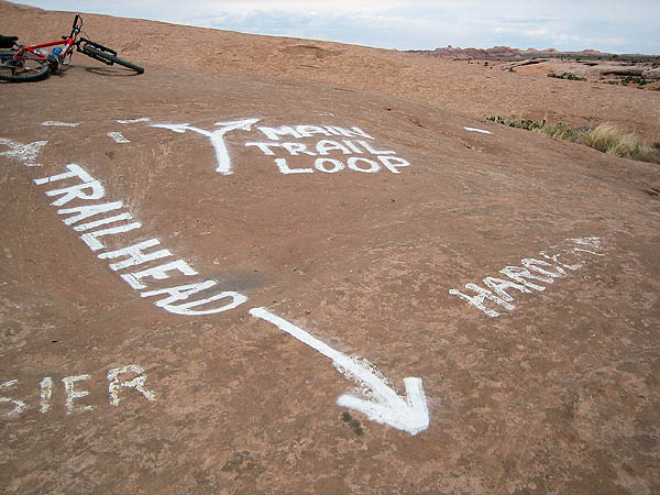 Moab 2006: Slickrock: Fork in Trail