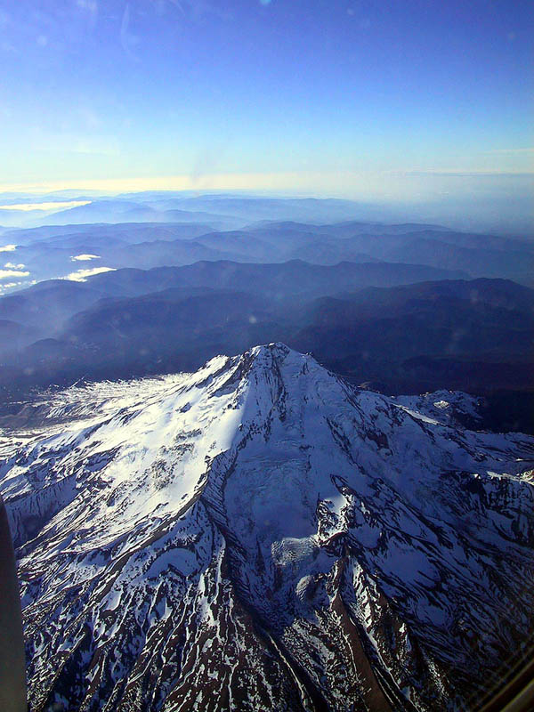 Mt. Hood from a plane