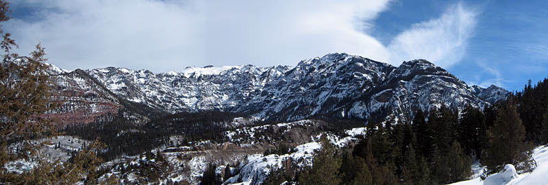 Ouray 2007: Pano Mountain Scenery