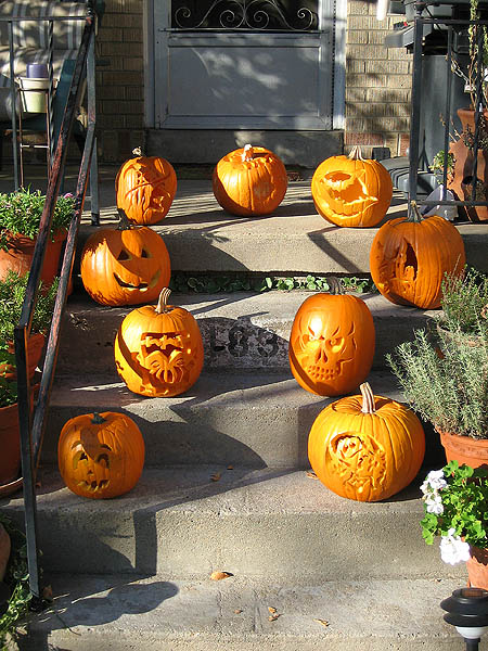 Pumpkin Carving 2005: Pumpkin Row 02