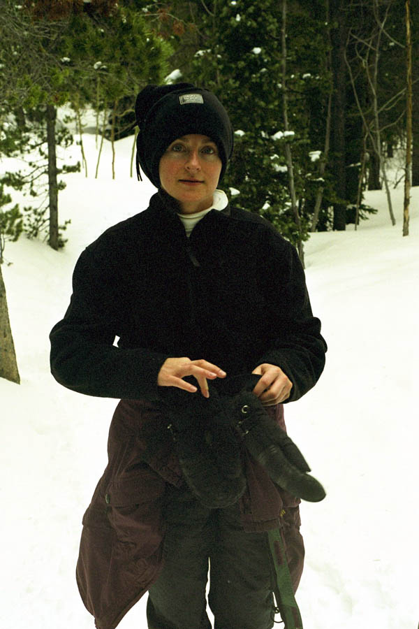 Stacy on Snowshoes