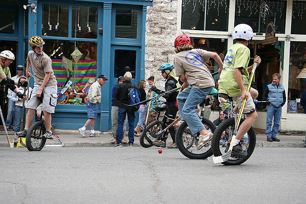 Telluride 2006: Unicycle Hockey Action 2