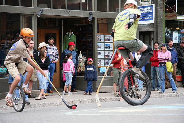 Telluride 2006: Unicycle Hockey Action 4
