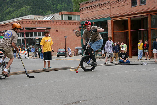 Telluride 2006: Unicycle Hockey Action 7
