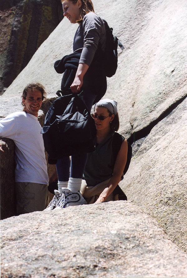 Vedauwoo May 2000: Greg Amy and Laura