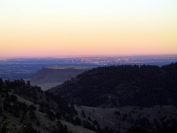 White Ranch: Downtown Denver at Sunset