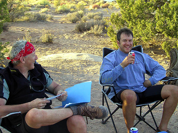 White Rim 2001: Day 2: Chris and Scott at Camp