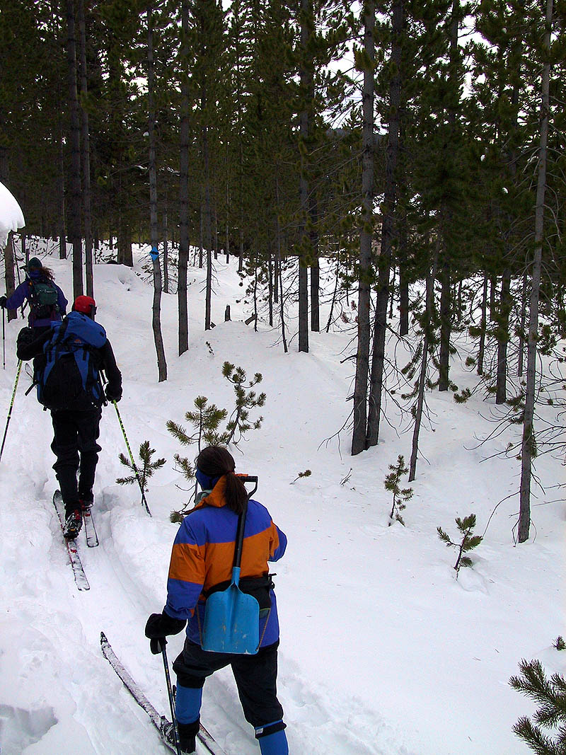 Yurt Trip 2002: Skiers Starting Out