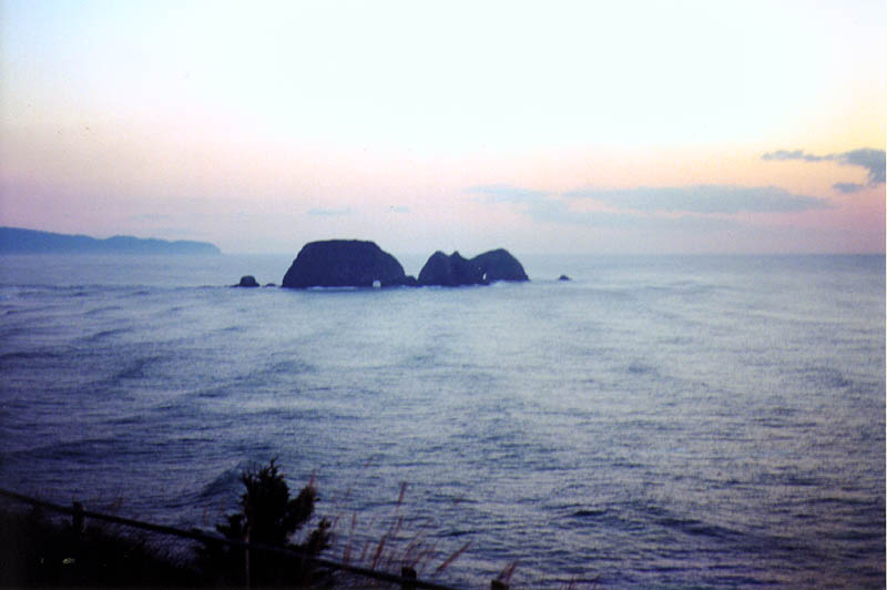 Oregon Coast 2000: Rock Islands at Sunset