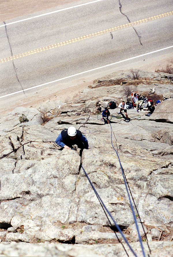 Boulderado April 2001: Curtis Climbing