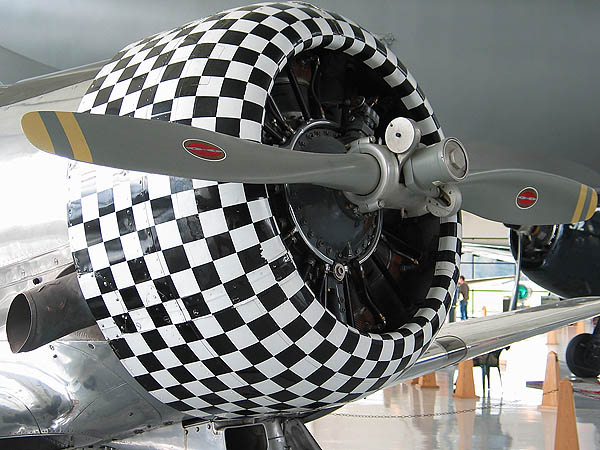 Spruce Goose 2005: Checkered Engine Cowl Closeup