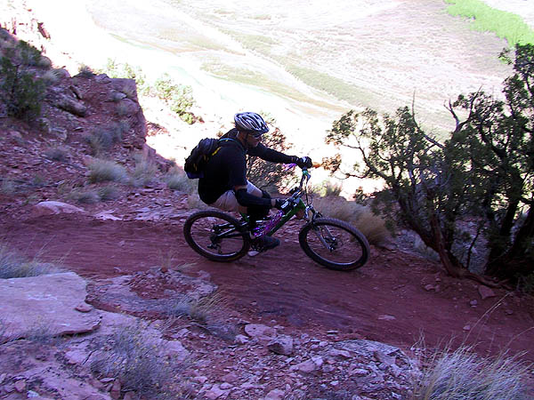 Moab April 2002: Poison Spider Terry on the Portal