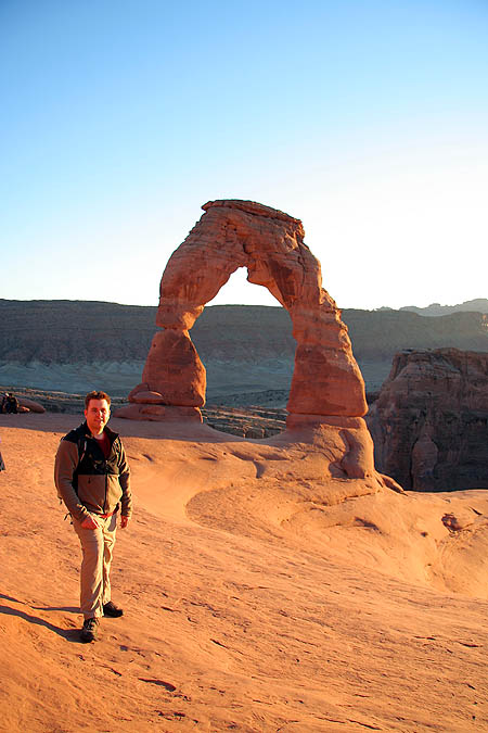 Moab 2005: Arches: Curtis at Delicate Arch