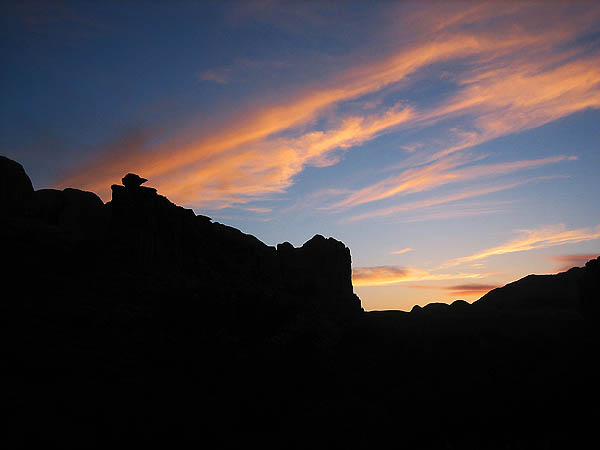 Moab 2006: Amasa Back: Sunset Silhouette 3
