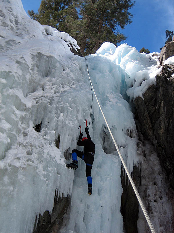 Ouray 2007: Greg Ice Climbing 2