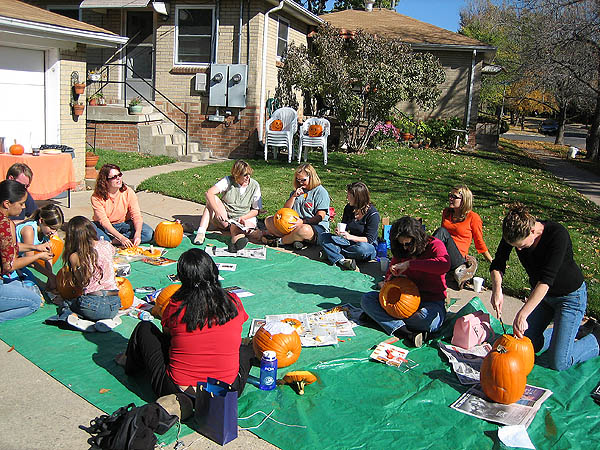 Pumpkin Carving 2005: Group Carving 02