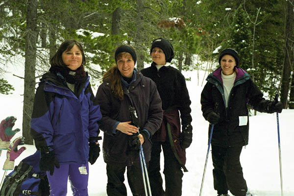 Chicks on Snowshoes